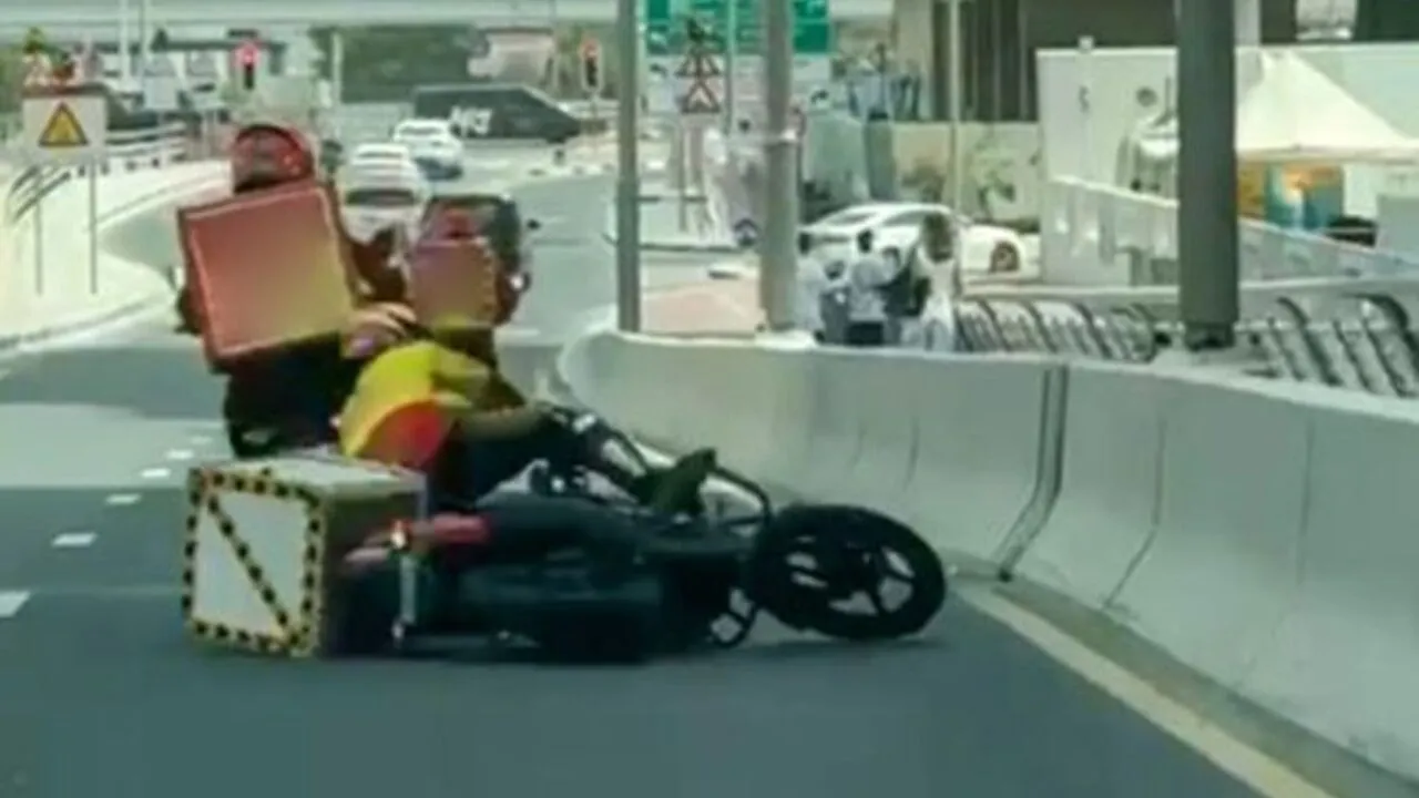 Dubai Delivery Rider Arrested After Viral Video Shows Dangerous Road Rage Incident, Video