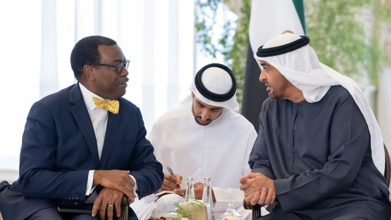 Sheikh Mohamed bin Zayed Al Nahyan met with Dr. Akinwumi Adesina to discuss strengthening UAE-Africa economic ties